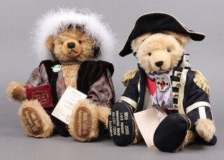 Steiff, a Lord Nelson Memorial Bear no.21/200 together with a Henry VIII Special Edition teddy bear no. 551/2450, both unboxed, costumes are complete 