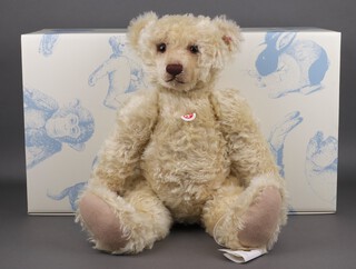 Steiff, a 2012 light yellow mohair "Sunny" teddy bear (with growl box) 59cm h, no.035746, limited edition 725/1000, boxed 