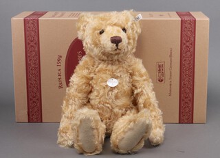 Steiff, a 1998 replica "Teddy Boy 1905" in light blonde mohair 50cm h, boxed and with certificate 