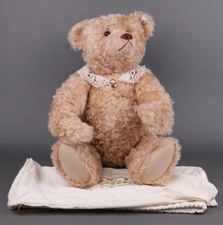 Steiff, a replica "Appolonia 1905" teddy bear in sandy mohair 71cm, no.667633,  limited edition 1087/1500, complete with Toy Shoppe carry bag and certificate 