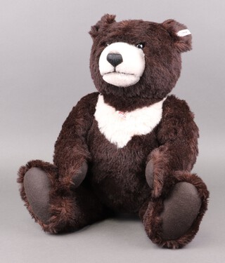 Steiff, a "Moon Ted" teddy bear in dark brown alpaca 60cm, unboxed but with certificate no.253 