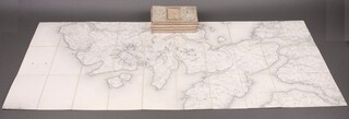 A collection of 7 Victorian Edward Stanford fold out, linen backed maps, 5 with marbled covers - Skye, Windsor, Clifton Hampden /Burcot /Dorchester, Westmorland, Surrey, together with Basingstoke Sheet 284 and Kent Sheet 287