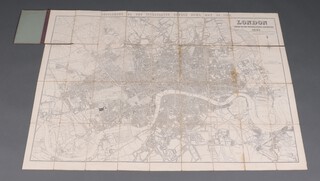 A London Guide to the International Exhibition 1862, drawn and engraved by John Dower, lithograph on paper 82cm h x 114cm w, bound in contemporary maroon cloth   