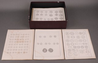 A collection of book plates from John Evans 1864 volume "The Coins of Ancient Britains" 