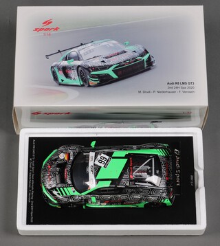 Spark, a 1:18 scale Audi R8 LMS GT3 finished in green, 2nd 24 Hour Spa 2020