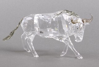 A Swarovski Crystal  2011 figure - Gnu Buffalo 9cm, boxed 