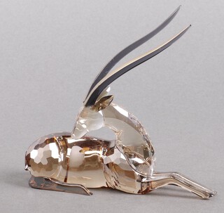 A Swarovski Crystal  2019 figure - Gazelle, seated 12cm, boxed  