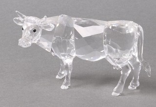 A Swarovski Crystal 2010 figure - Cow 7cm, boxed 