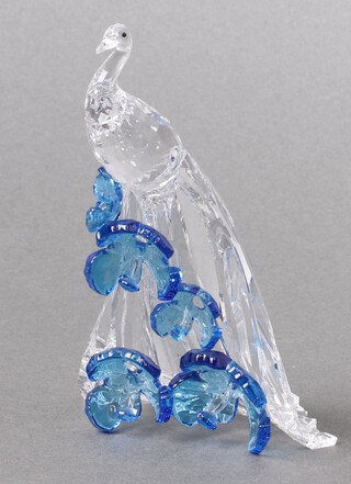 A Swarovski Crystal 2015 Collectors Society figure - Peacock White 13cm, boxed  