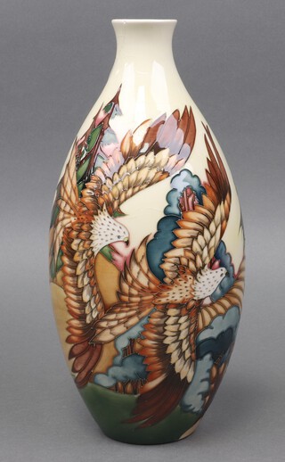 Philip Gibson for Moorcroft, a Red Kite vase, base impressed Moorcroft and signed Philip Gibson, 32cm 