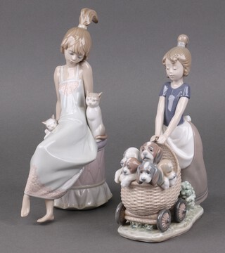 Two Lladro figures - Bed Time 5443 base signed and dated 24.11.88, 24cm and  A Litter of Fun 5364 base signed and dated 23.11.89, 21cm, both boxed 