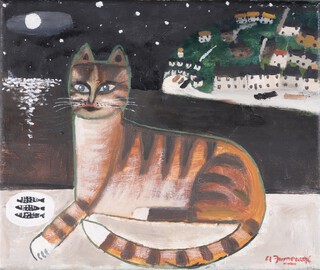 **Alan Furneaux (British, b.1953), "Tilly with Sardines at Newlyn", oil on canvas, signed recto, titled and dated 2024 verso, 25.5cm x 30.5cm. **Please note that Artists Resale Rights may be payable on this lot