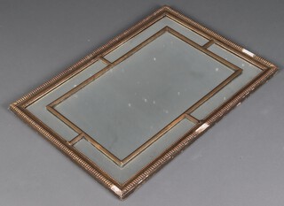 A Georgian style rectangular plate mirror contained in a gilt plaster frame 87cm h x 61cm w (some plaster missing in places)