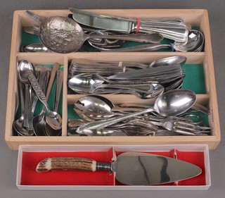 A quantity of silver plated flatware 