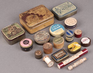 A 1930's HMV half tone gramophone needle tin, a Regal ditto and a collection of other vintage tins 