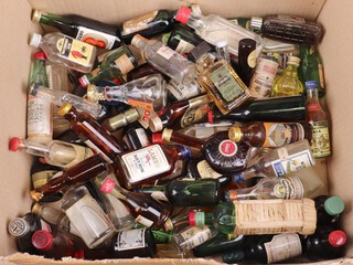A collection of miniature bottles of spirit etc (some with spirit loss) 