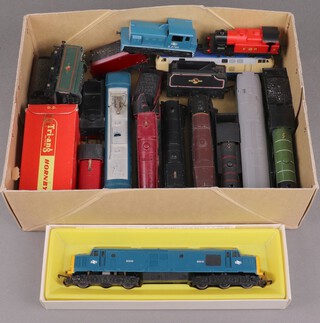A Hornby Dublo locomotive - City of London, a Triang diesel locomotive R253 boxed and a small quantity of various locomotives and tended 