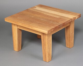 A hardwood occasional on square tapered supports 40cm h x