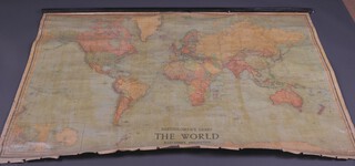 A Bartholomew's wall chart - The World on Mercator's Projections  