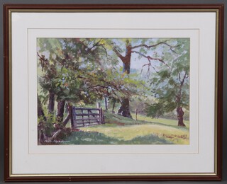 Charles Brooker, watercolour, "The Five Bar Gate" signed and dated 2000, 32cm x 47cm 