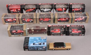 A collection of scale model racing cars and others from the 1950's to 70's to include Brumm, Corgi etc. (16)