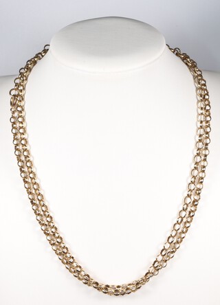 A 9ct gold belcher link chain, 82cm, 26.6g