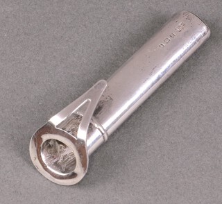A silver button hole flower holder, Birmingham 1916 by Robert Pringle & Sons, 7g  