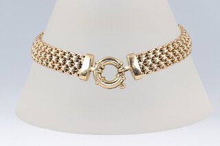 A 9ct gold multi link bracelet, 19cm, 8g