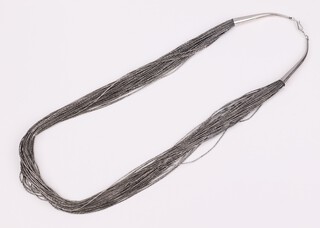 A Sterling multi-strand necklace, 60cm, 53g 