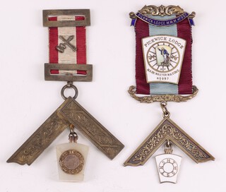 Three silver gilt and enamel Masonic Mark Master Masons past masters jewels - Beaconsfield Lodge no. 205, Prince Leopold no. 238 and Savage Club no. 46, 99 grams gross
