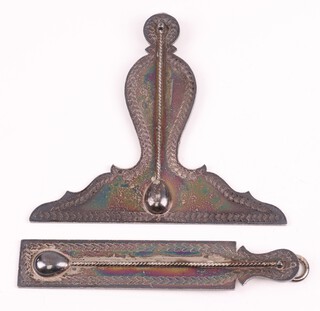 Two silver Masonic officers collar jewels Junior and Senior Warden, 120 grams 
