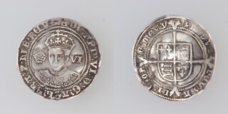 An Edward VI fine silver issue sixpence (1551-1553), Southwark Mint S 2483
