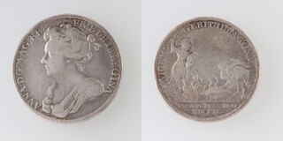 A Coronation of Queen Anne silver medal by J. Croker 1702