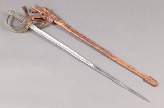 C Boyton & Sons, Clarkenwell, a George V infantry officer's sword, the blade etched with etched Royal Cypher but no other markings, complete with scabbard
