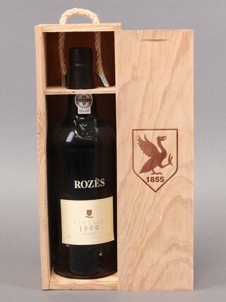 A bottle of Roze's 1999 vintage port