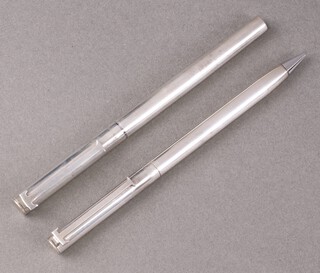 Tiffany & Co., a Sterling cased propelling pencil together with a ditto ballpoint pen 