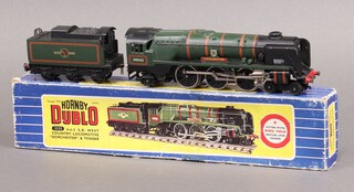 A Hornby Dublo 3235 3-Rail 4-6-2 BR West Country Class Steam Locomotive No. 34042 "Dorchester",  boxed 
