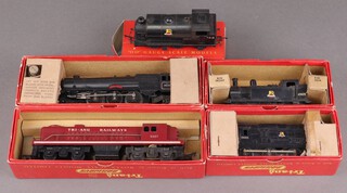 A collection of Tri-ang Rovex, locos, tanks and shunters to include R50 4-7-2 Princess Loco in black, R152 0-6-0 diesel shunter, R155 diesel switcher, R153 0-6-0 saddle tank loco and a R253 0-4-0 dock shunter  