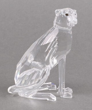 A Swarovski Crystal - Cheetah (seated) 2004, 9cm, boxed 