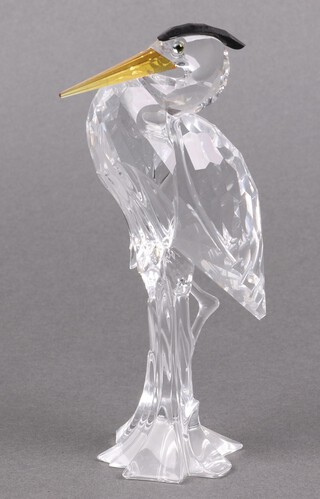 A Swarovski Crystal  figure - Silver Heron 2007, 15cm, boxed