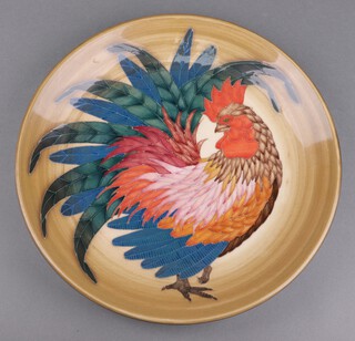 Sally Tuffin for Dennis Chinaworks, a limited edition charger - cockerel 36cm no.10 