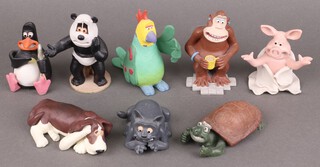 A collection of 8 Aardman Animation resin figures from the 1990s British Gas "Creature Comforts" adverts 