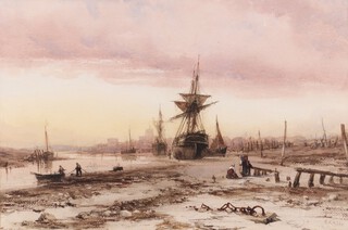 Richard Henry Nibbs (c.1816-1893), "On the Ouse", 19th century watercolour, signed and titled, 37cm x 55cm, within a gilt frame.