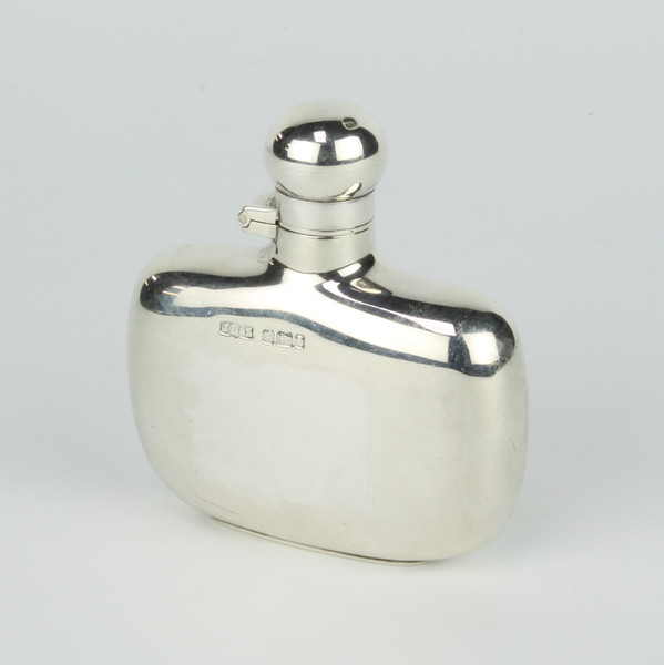 An Edwardian silver hip flask Sheffield 1903 48 grams, | 28th March ...